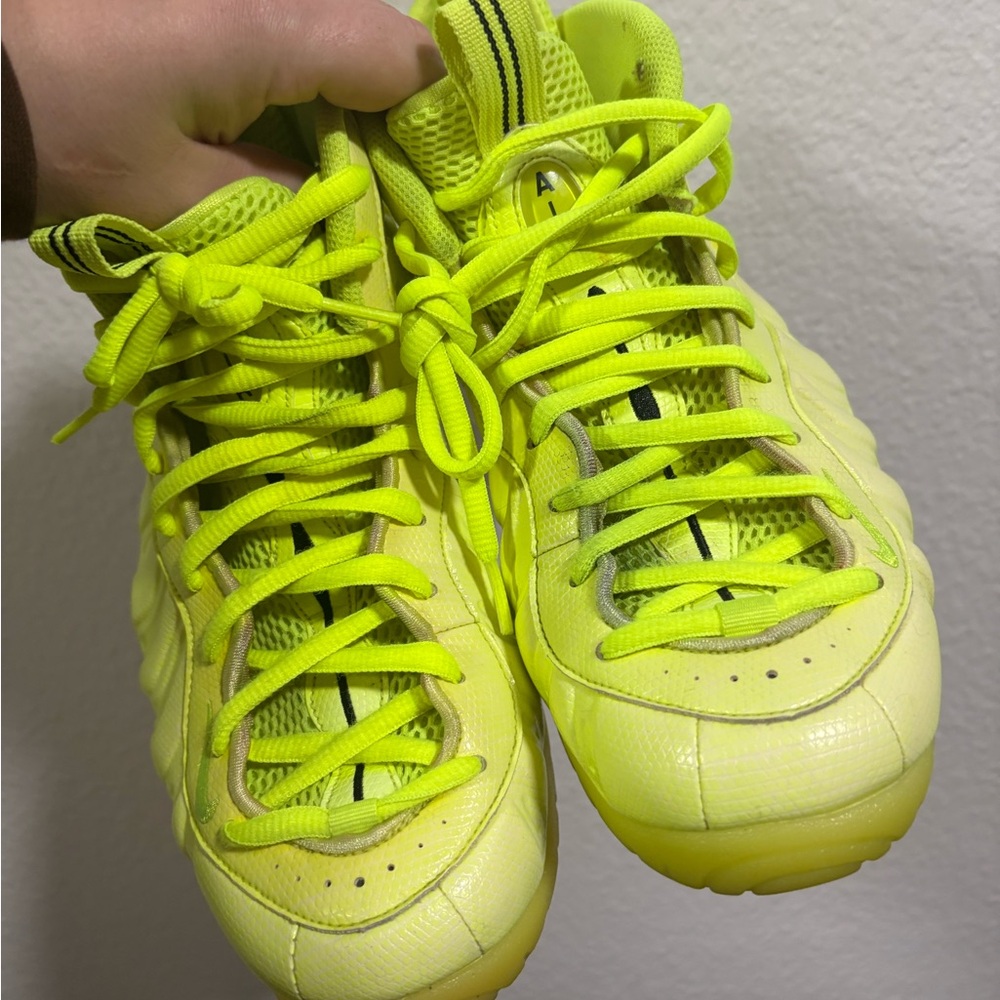 Nike Bright Yellow Foamposite Sneakers - Picture 6 of 9